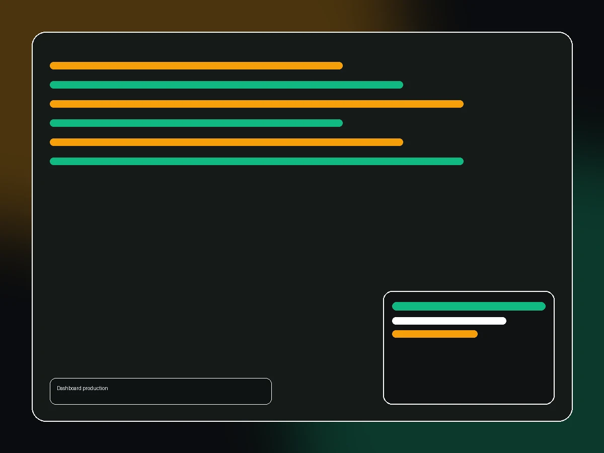 Dashboard de suivi des dépenses de production