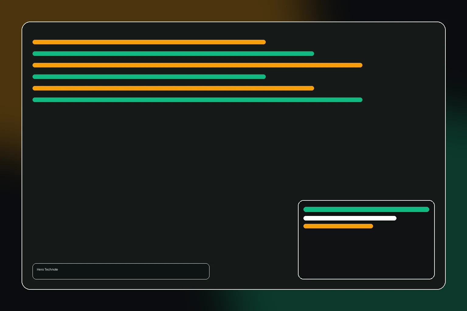 Vue d'ensemble Technote pour une production audiovisuelle